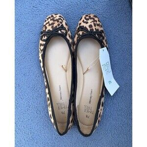 Time & Tru Women's Leopard Print Memory Foam BALLET FLAT Shoes NWT 7.5 mobwife
